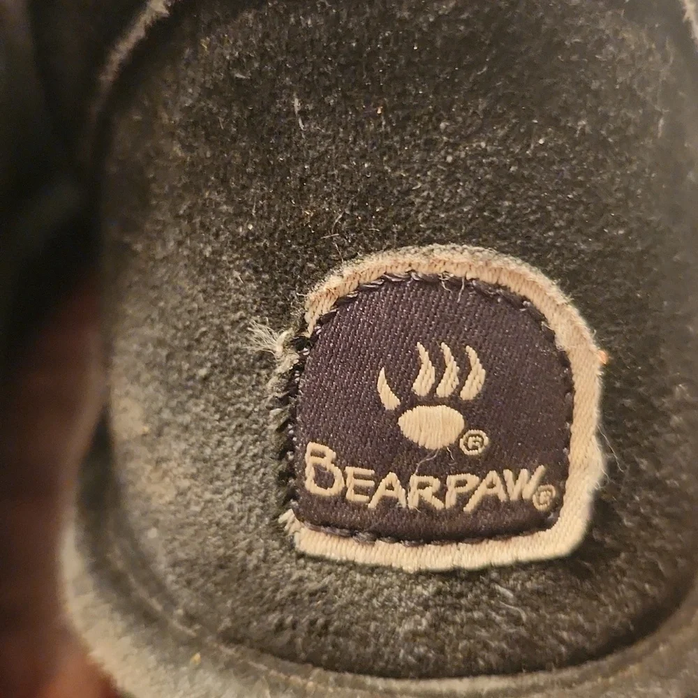 Bearpaw Boots Size 7 Black Suade Faux Fur